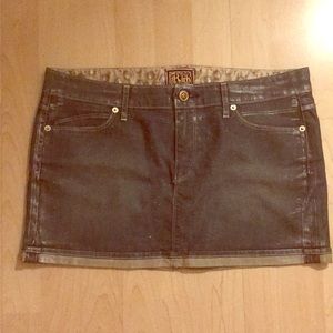Denim mini skirt